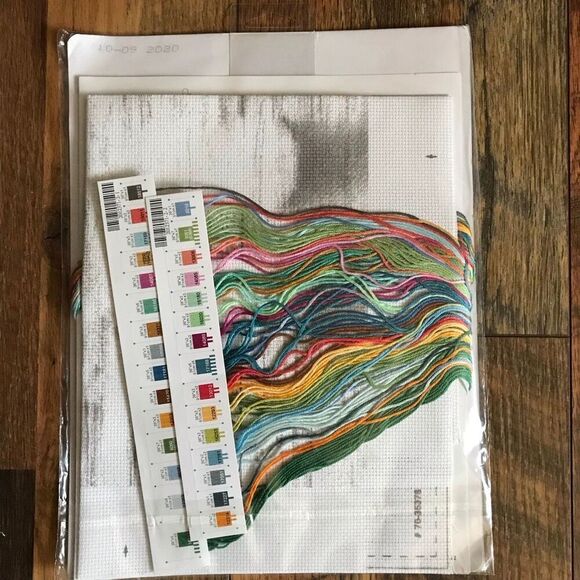 Dimensions14” x 10” inch counted Cross Stitch kit flowering jars 70-35378 - Picture 2 of 3